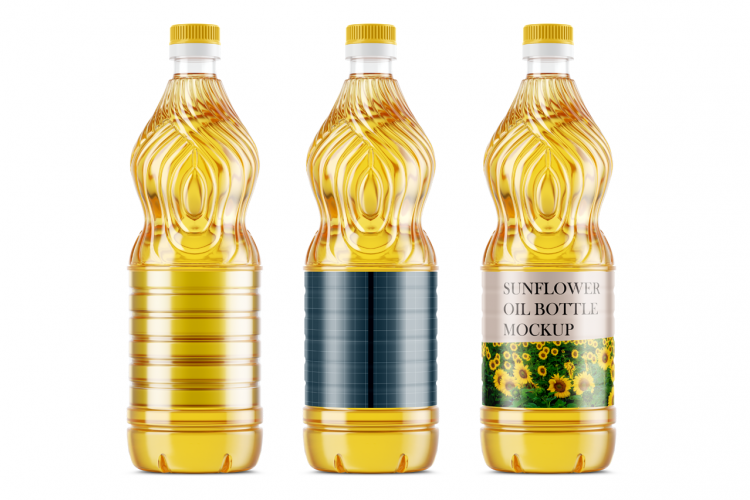 Sunflower Oil Bottle Mockup