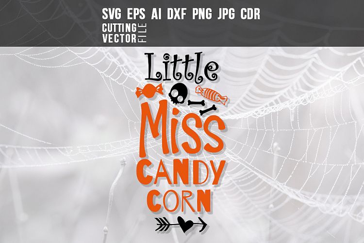 Little Miss Candy corn - svg, eps, ai, cdr, dxf, png, jpg