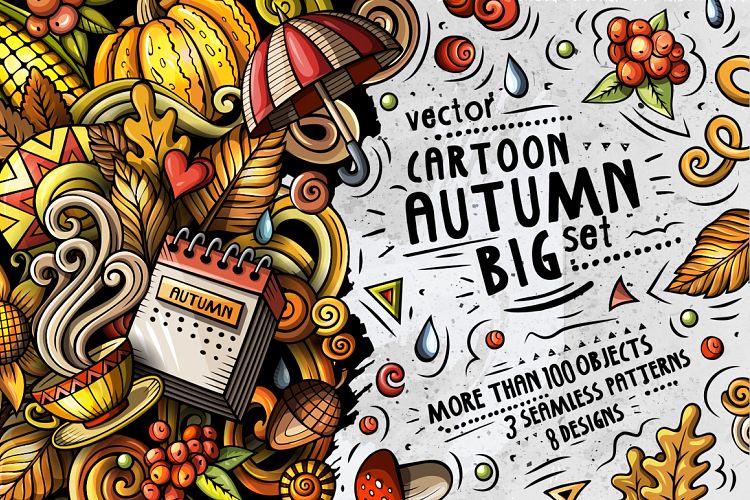 Autumn Cartoon Doodle Big Pack