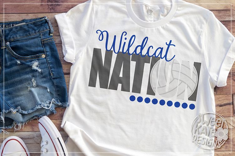 Wildcat Nation with Knockout Volleyball SVG DXF EPS PN