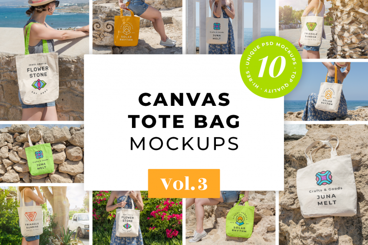 Canvas Tote Bag Mockups Pack Vol.3
