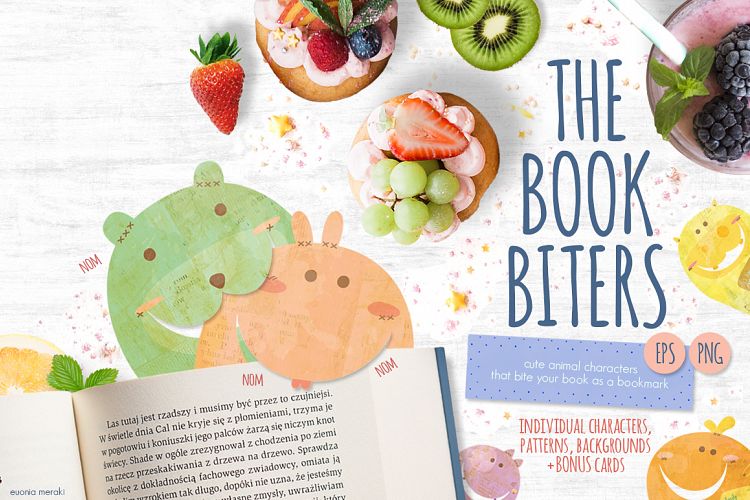 The Book Biters + bonus cards