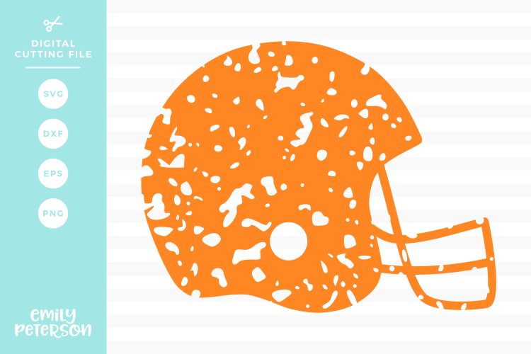 Distressed Football Helmet SVG DXF EPS PNG