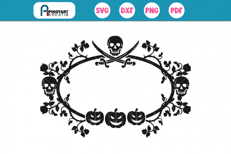 Halloween Monogram Frame svg, Monogram Frame svg, Monogram