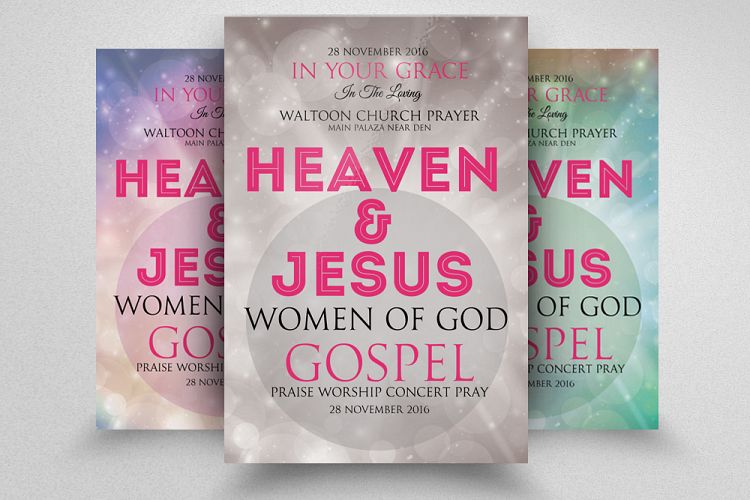 Heaven and Jesus Church Flyer Template