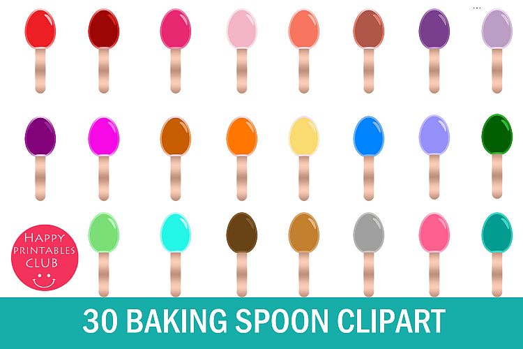 30 Baking Spoon Clipart- Spoon Clipart-Cute Spoon Clipart