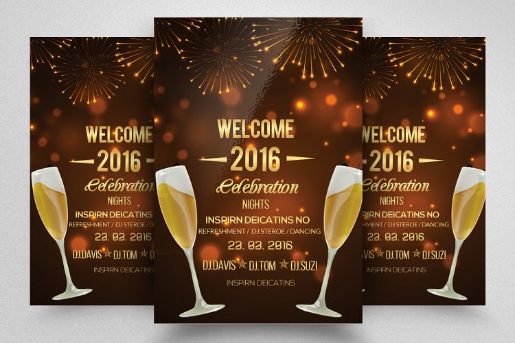 Happy New Year Celebration Flyer
