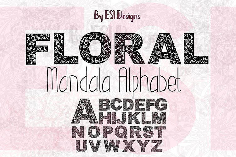 Floral Mandala Alphabet 