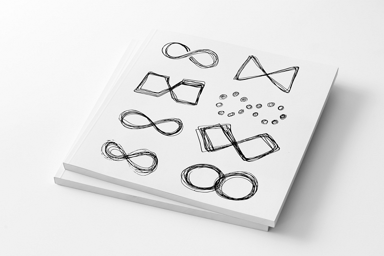 Hand drawn infinity icons set example image 1