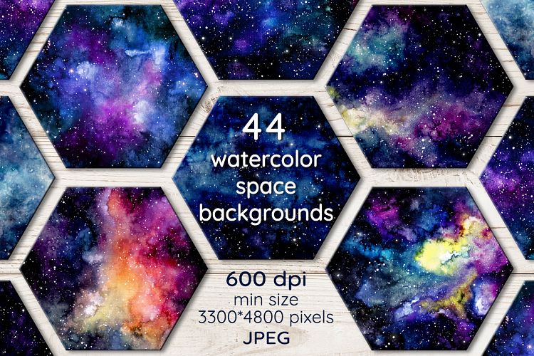 Space Backgrounds Set example image 1