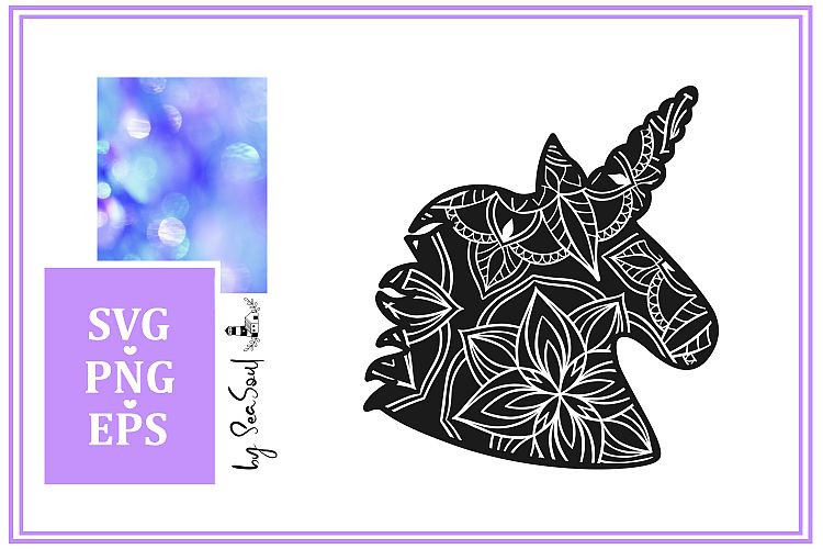 Download Unicorn Mandala Design SVG, PNG, EPS (528809) | SVGs ...