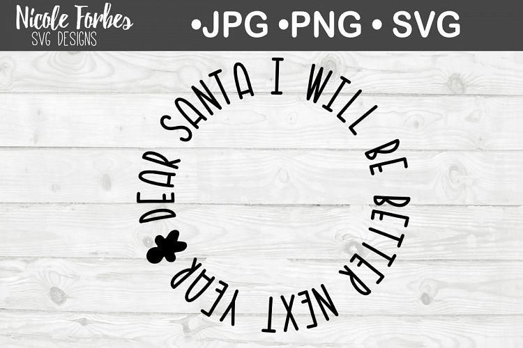 Santas Cookie Plate Christmas SVG Cut File