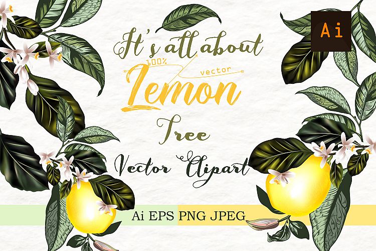 Its all about lemon. Vector clipart