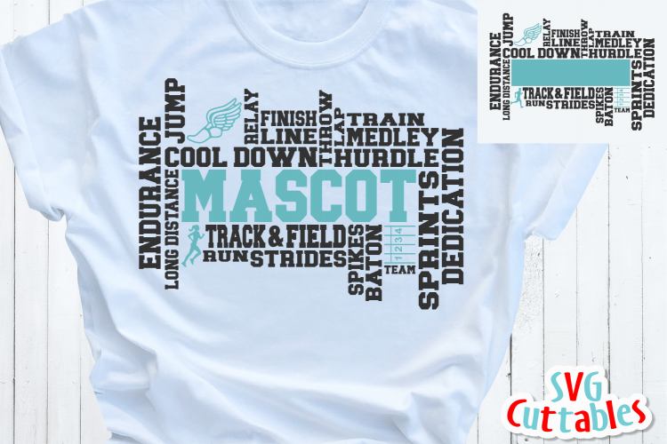 Track and Field Word Art Template