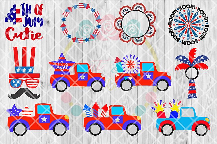 4th of July SVG Bundle V.1 - 11 Designs SVG DXF PNG