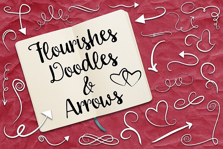 Flourishes, Doodles and Arrows Vector Clip Art