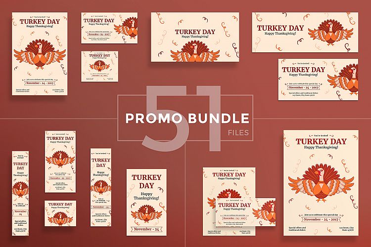 Thanksgiving Celebration Design Templates Bundle