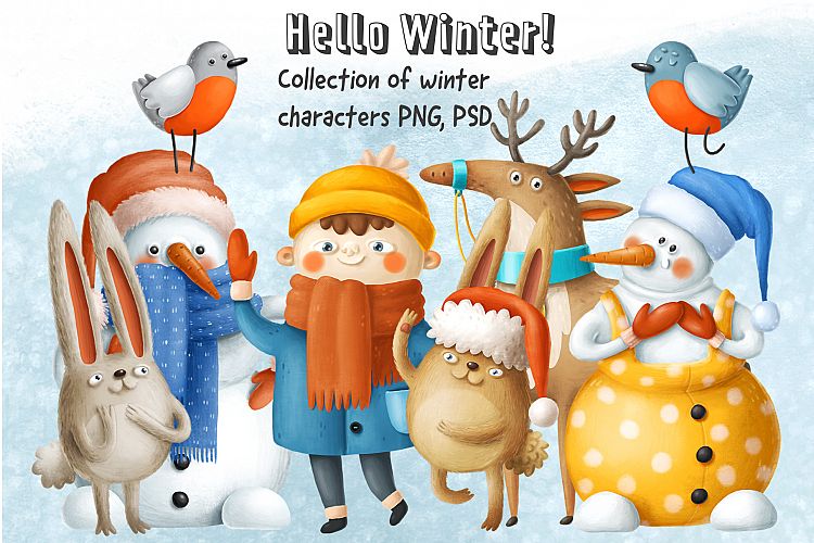 Collection of winter characters