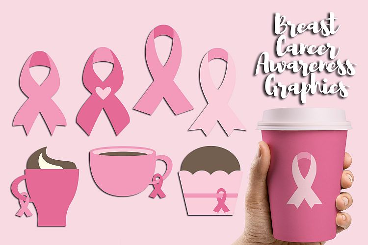 Breast Cancer Awareness Pink Ribbon Day Graphics Clip Art