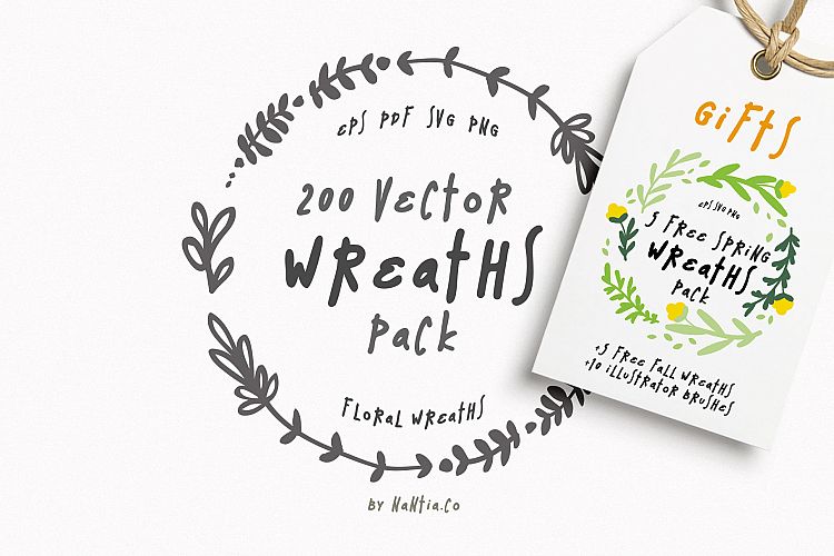 200 Wreaths Vector MEGA Pack