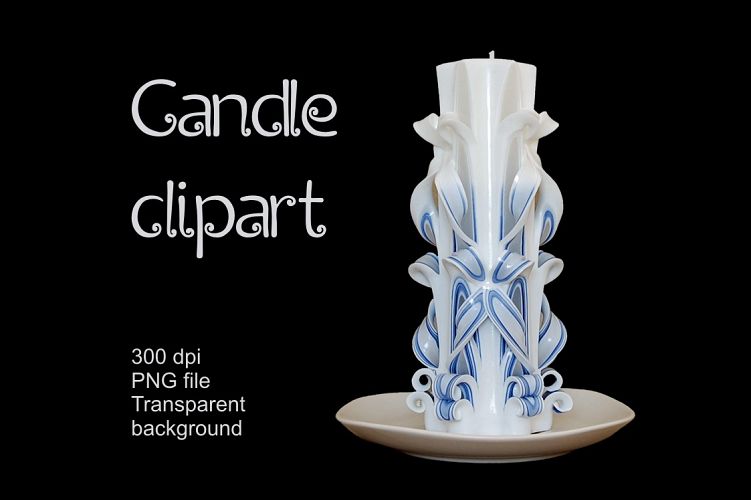 Carved candle photo overlay