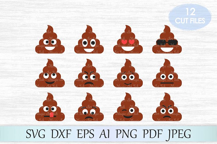 Poop emoji SVG, Poop svg, Poop print svg, Poop cut file, Poop clipart svg, Emoji poop svg, svg file, Poop clip art, For Cutting machine