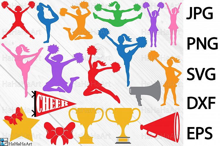 Cheer Monogram Designs - Clip art / Cutting Files - 80c