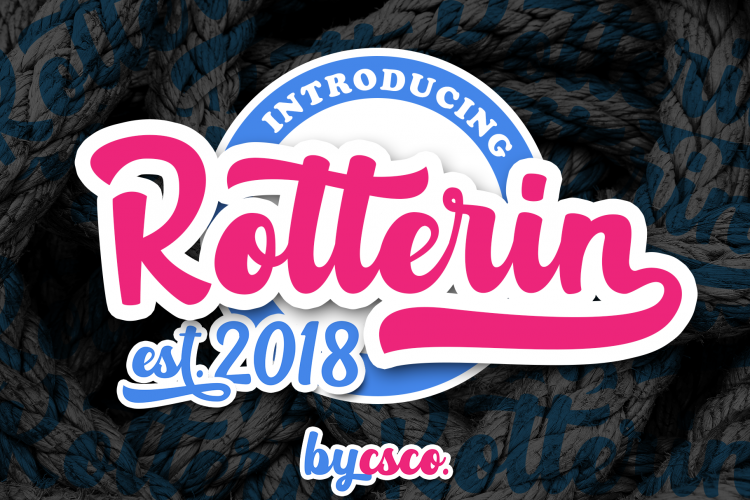 Rotterin Script - Layered Font