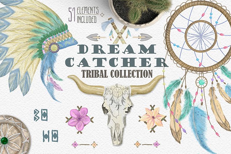 Dreamcatcher. Tribal Set