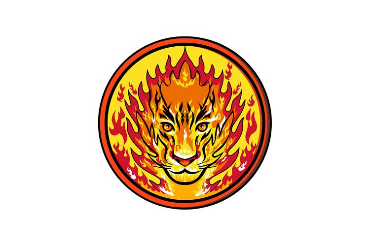 Flaming Tiger Head Icon