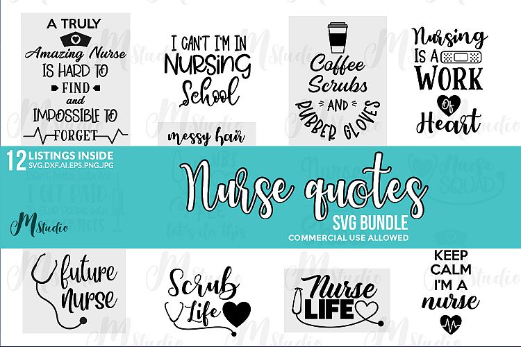 Nurse quotes svg bundle