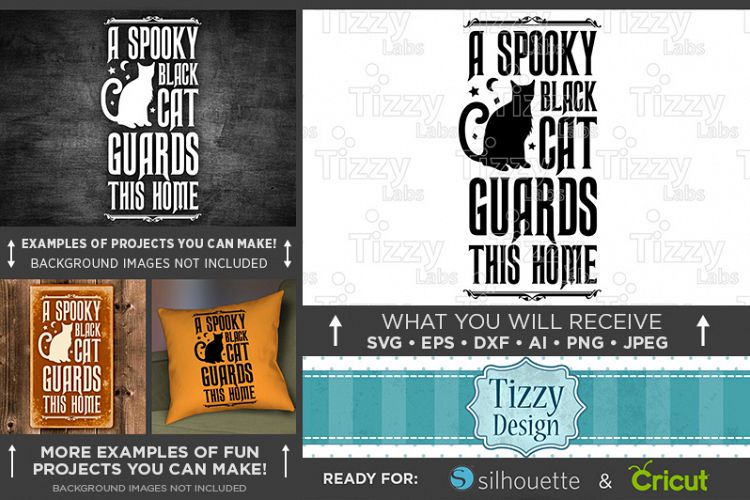 Halloween Svg files - Halloween Black Cat Svg File - 4045