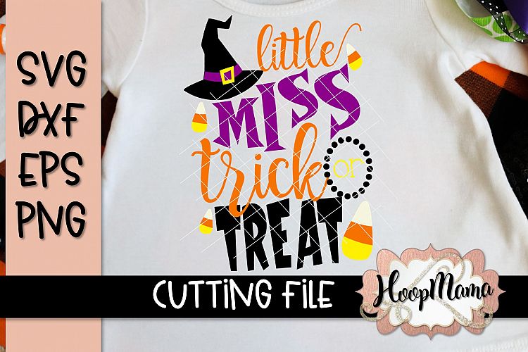 Little Miss Trick Or Treat - Halloween SVG Cu