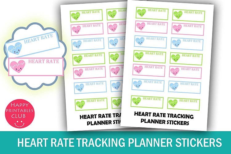 Heart Rate Tracking Planner Stickers- Cardio Planner Sticker