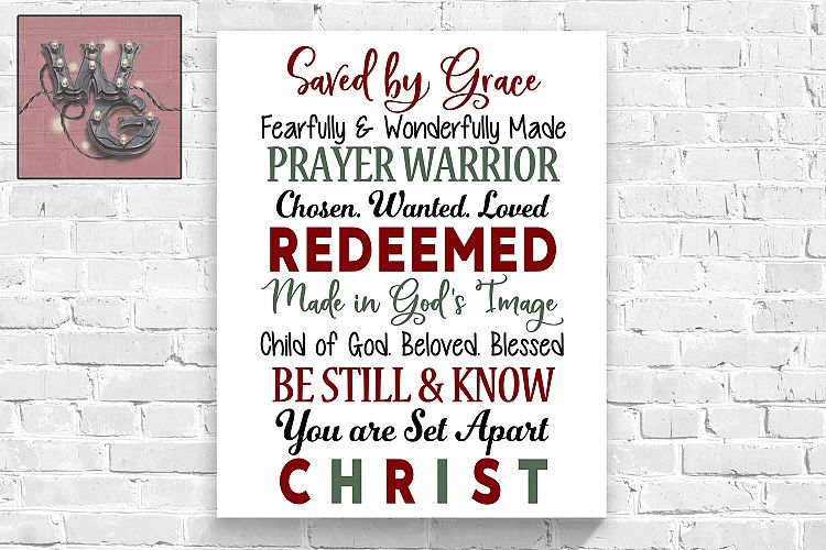Scripture Wall Sign SVG DXF PNG JPG Comm