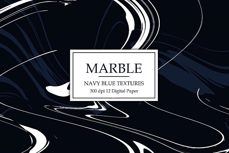 Navy Marble Digital Paper