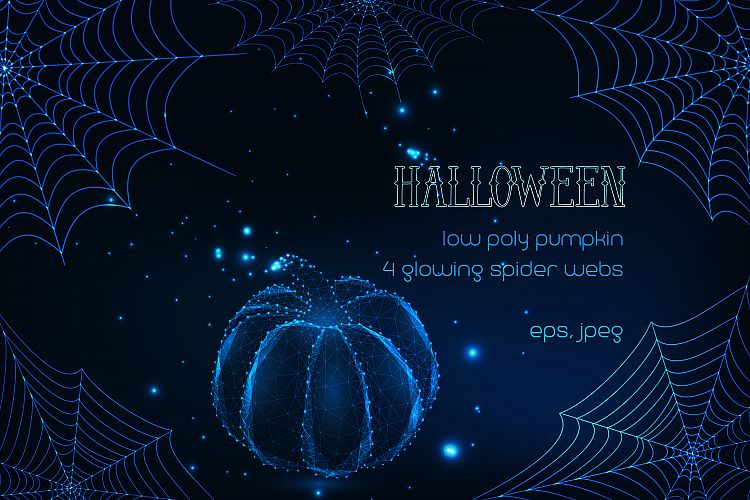 Halloween. Glowing vector design