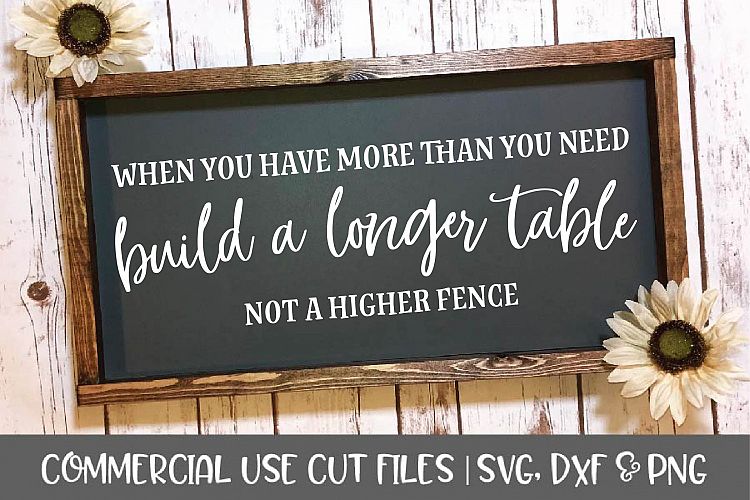 Build A Longer Table - Thanksgiving/Fall Digital Cut File