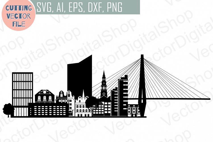 Charleston Skyline Vector, South Carolina USA city, SVG, JPG, PNG, DWG, CDR, EPS, AI