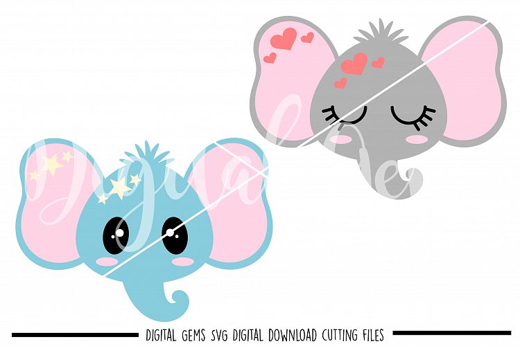 Elephant Face SVG / PNG / EPS / DXF Files