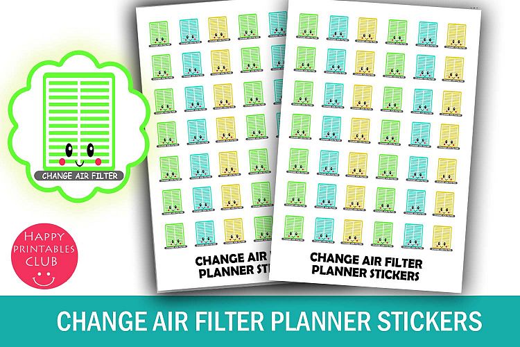 Air Filter Change Reminder Stickers-Air Filter Stickers