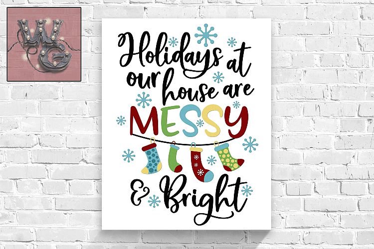 Holidays Messy and Bright SVG DXF PNG JPG Commercial