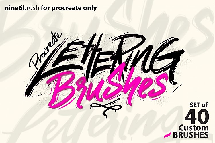 Nine6brush procreate lettering brushes
