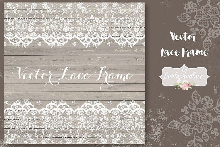 Download Vector lace frame wedding