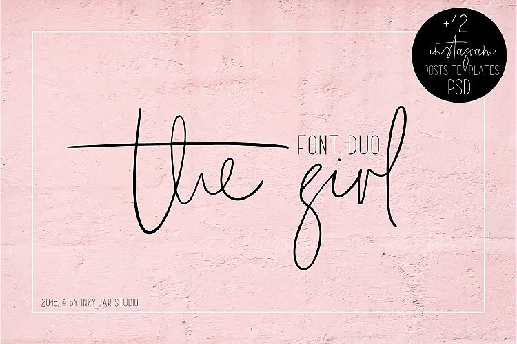 The Girl Font Duo 12 Instagram Post Templates