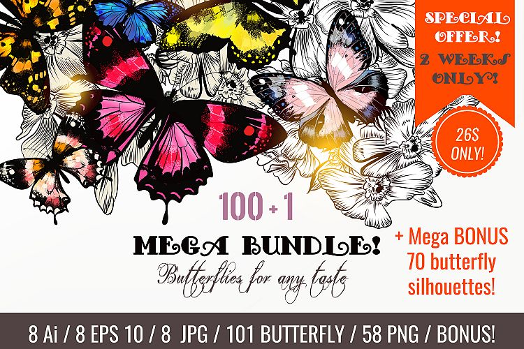 101 very bright butterfly mega bundle