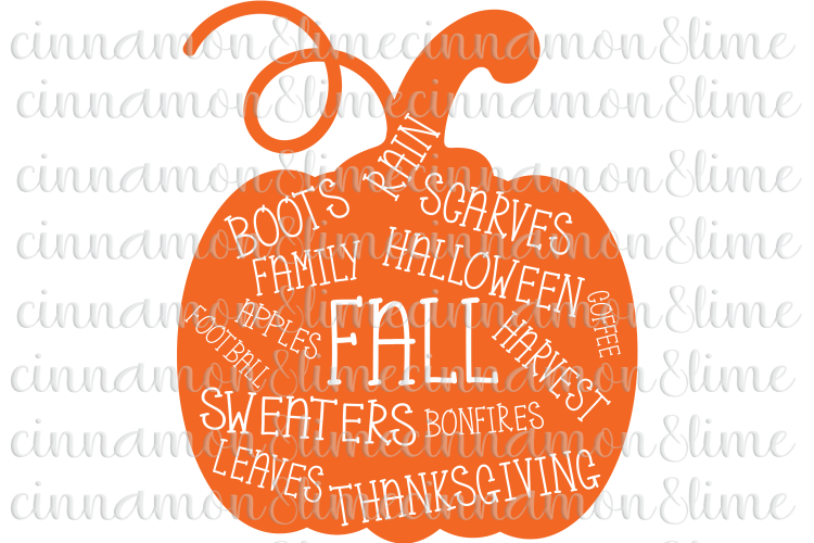 Fall Pumpkin Thanksgiving Sign SVG