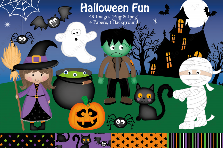 Halloween clipart, Halloween graphics & Illustrations