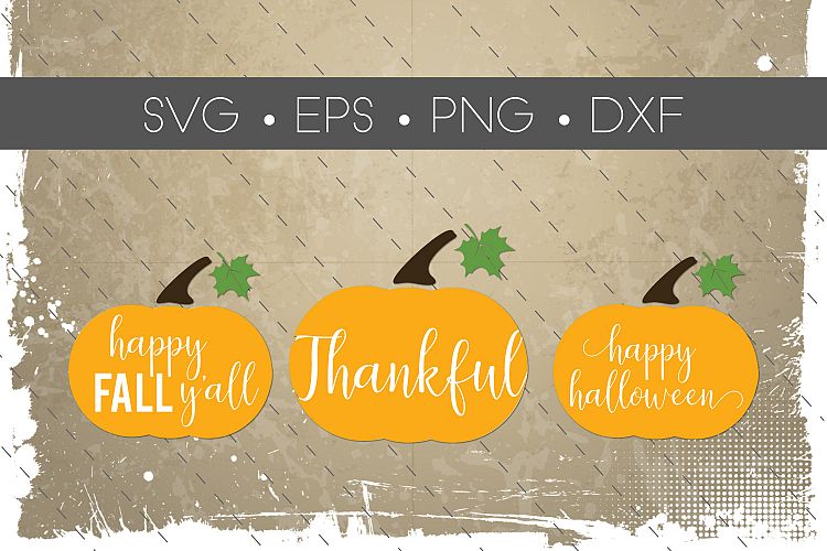 Fall Pumpkin SVG and EPS Silhouette Files
