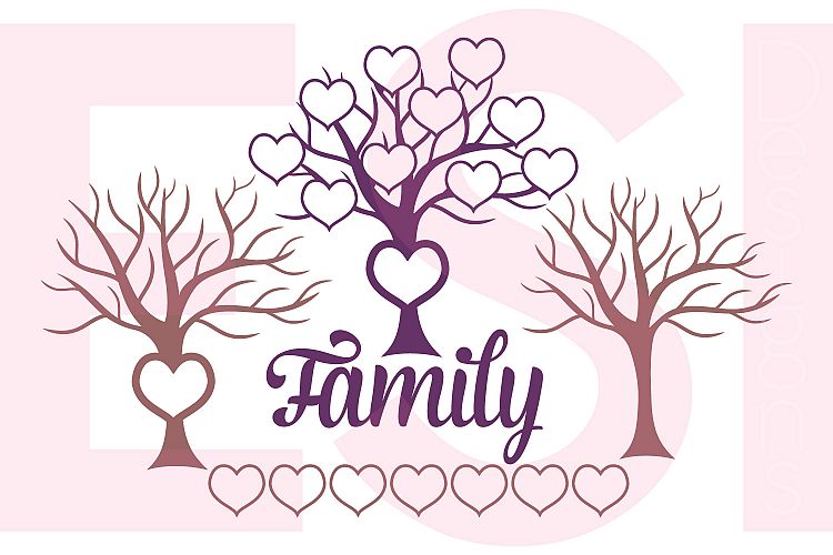 Family Tree Design with Extra Hearts